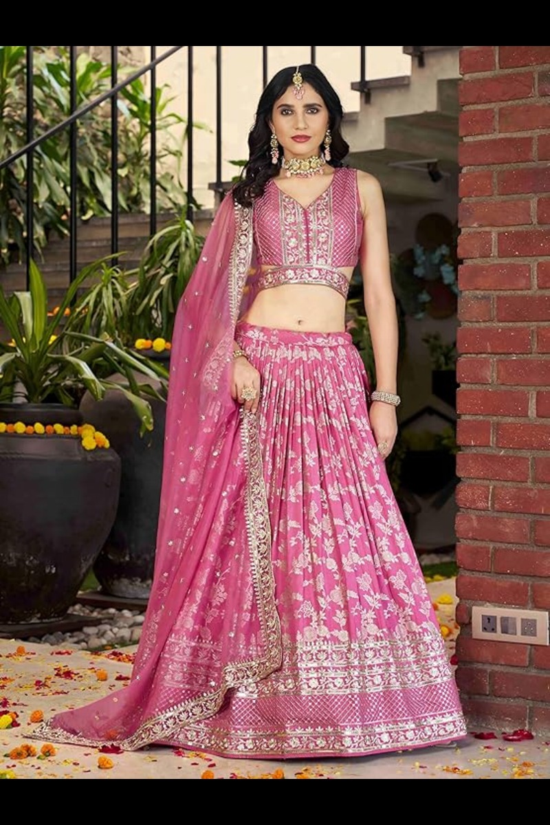 Women's Dot & Ikkat Print With foil work